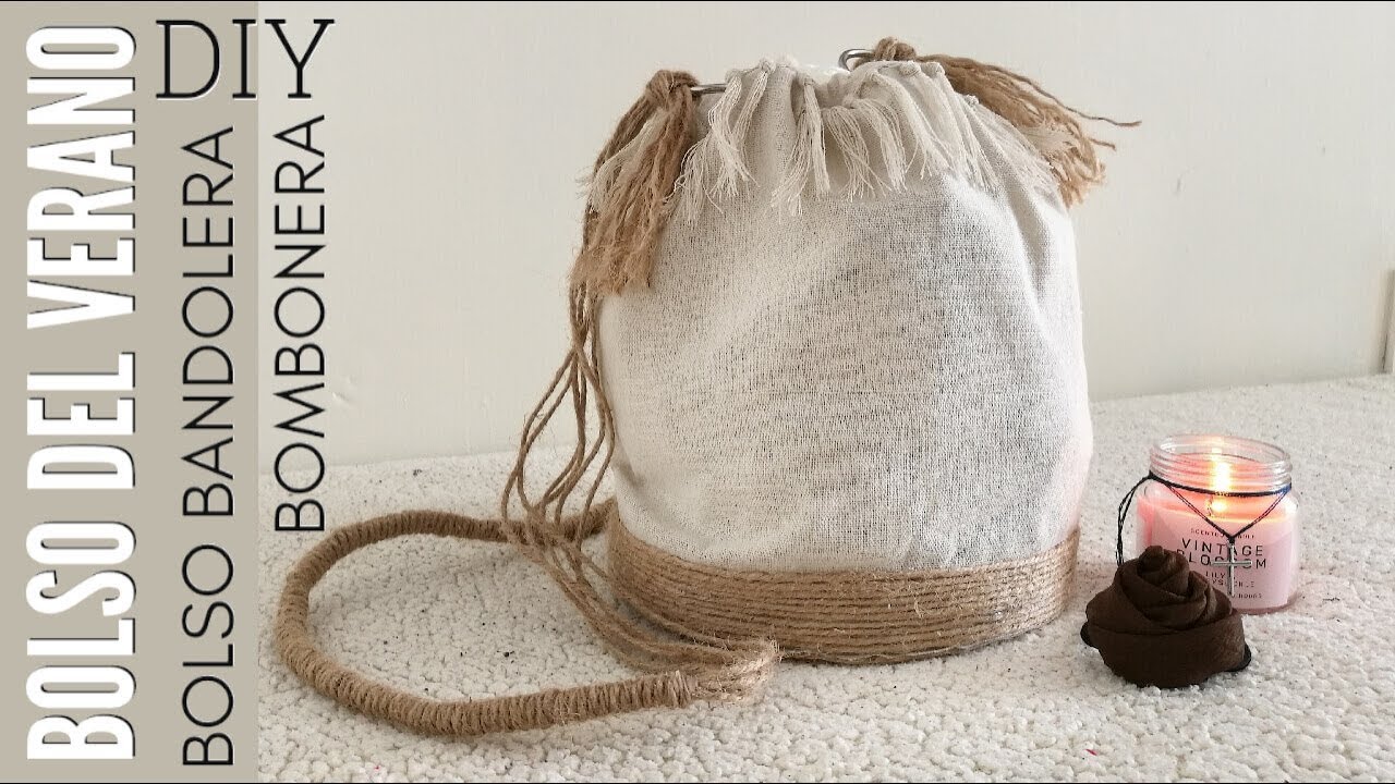 DIY HAZTE EL BOLSO DEL VERANO 2019 CON CUERDA | FÁCIL Y SIN COSER | BOLSO BANDOLERA BOMBONERA