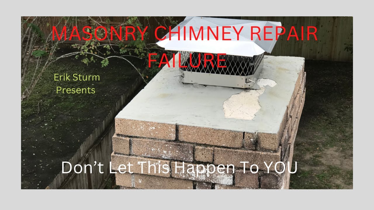 Chimney crown repair that failed to hold up.