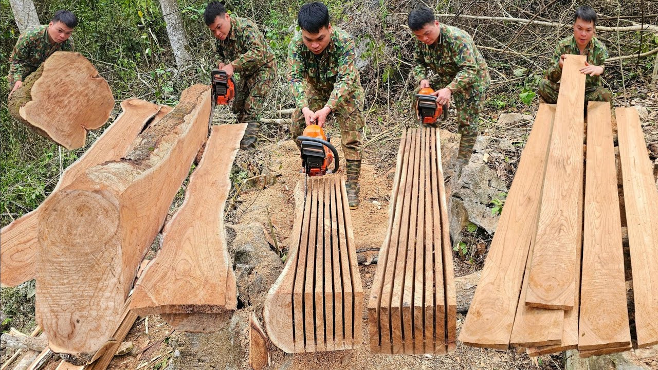 How to saw wood to create straight, beautiful planks from precious wood with stunning grain patterns
