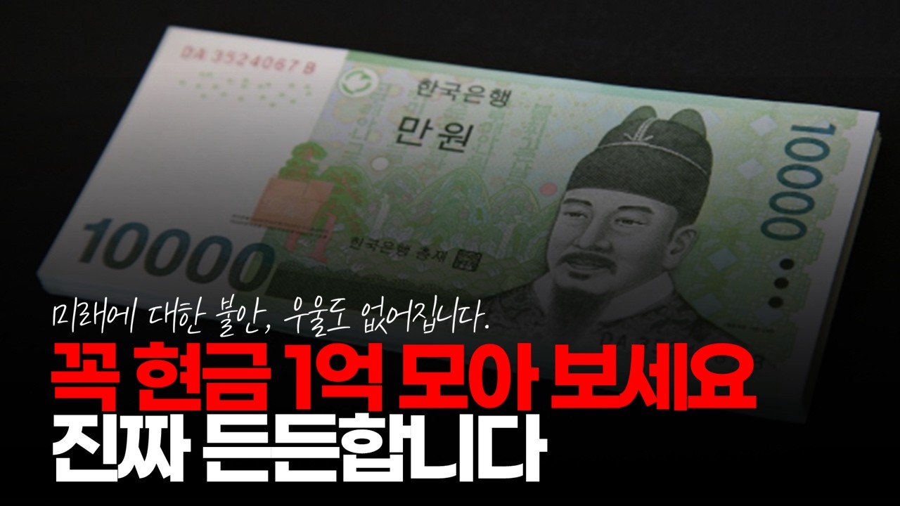 (※시청자댓글) 꼭 현금 1억 모아 보세요. 진짜 든든합니다. #1억모으기 #1억자산 #1억가치