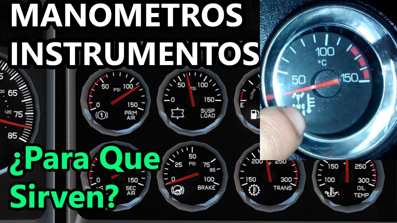 manometros del tablero de un trailer - indicadores de un camion