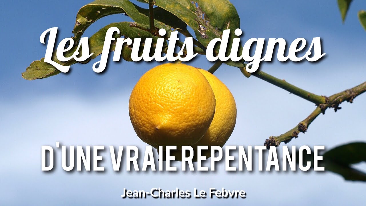 Les fruits dignes d'une vraie repentance - Jean-Charles Le Febvre