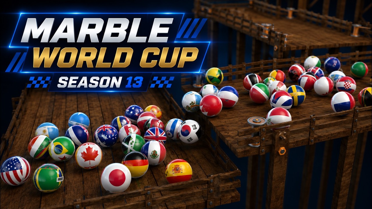 Marble World Cup S13 – Racing on the Wooden Road!