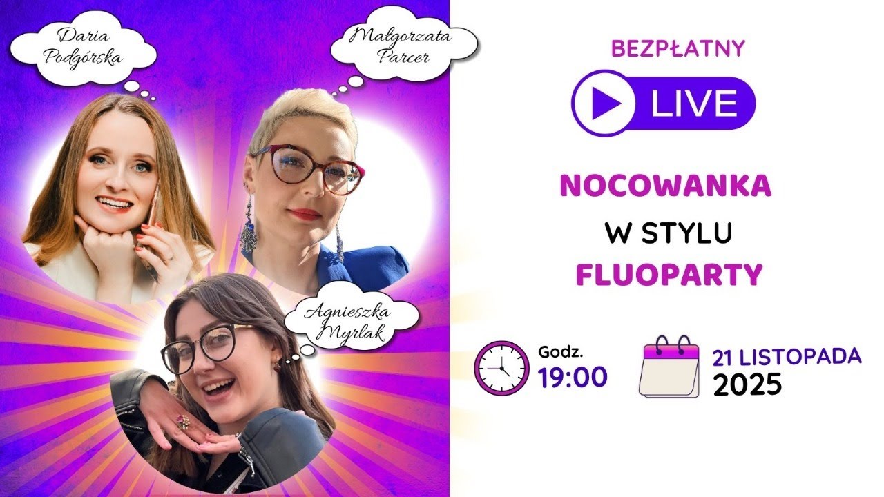 Nocowanka w stylu Fluoparty – BEZPŁATNY LIVE!