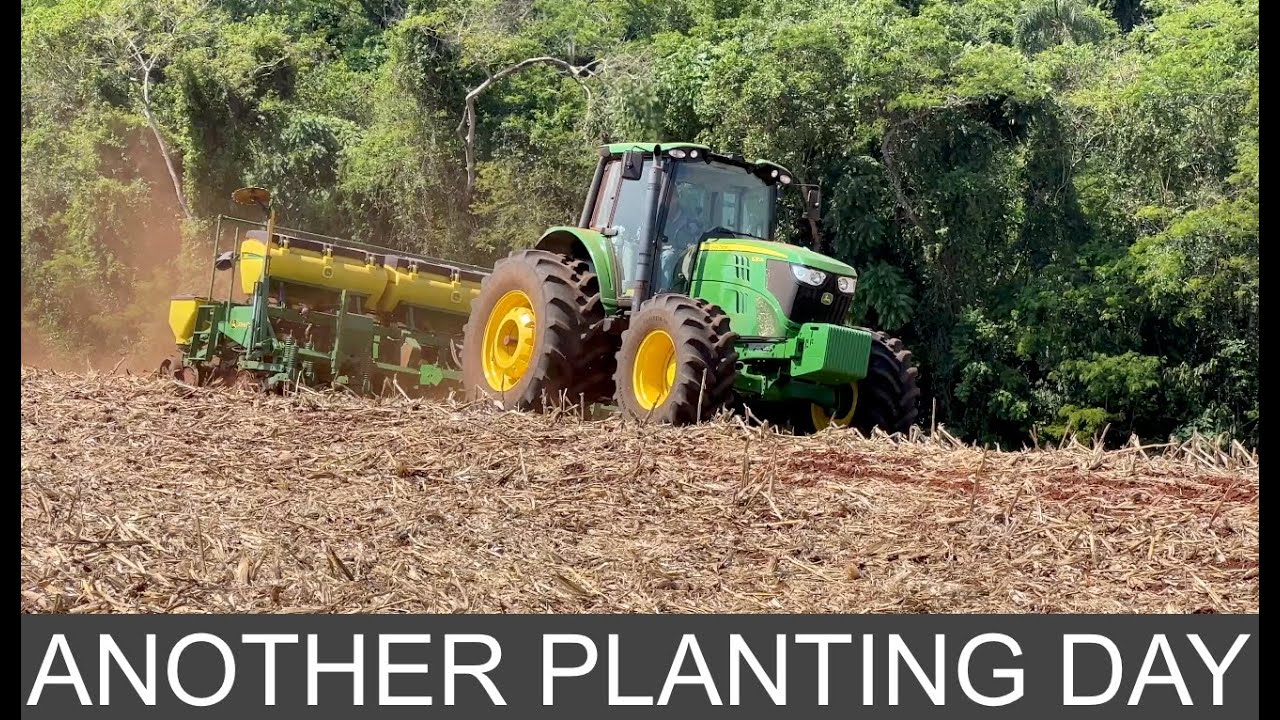 PLANTING BEANS DRIVING JOHN DEERE 6210M - FIRST CROP - WE FINISH OUR BIGGEST FIELD