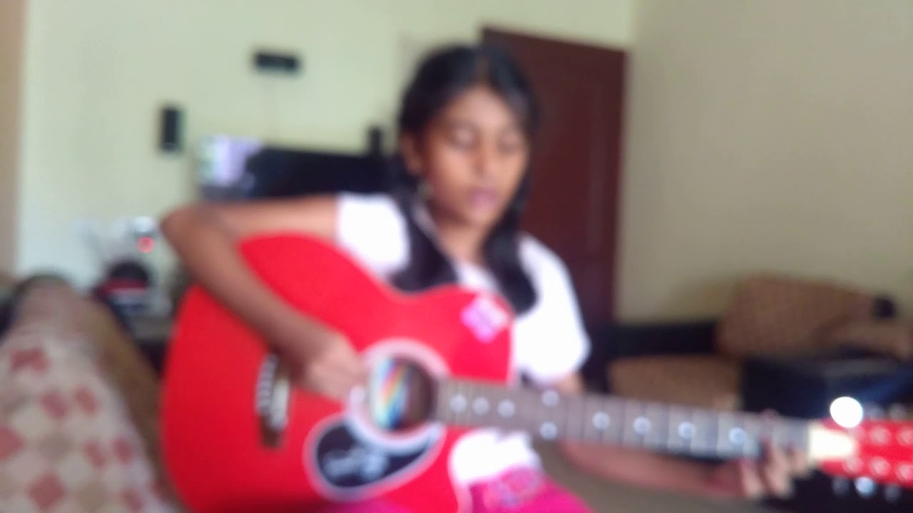 Sahana practicing at home