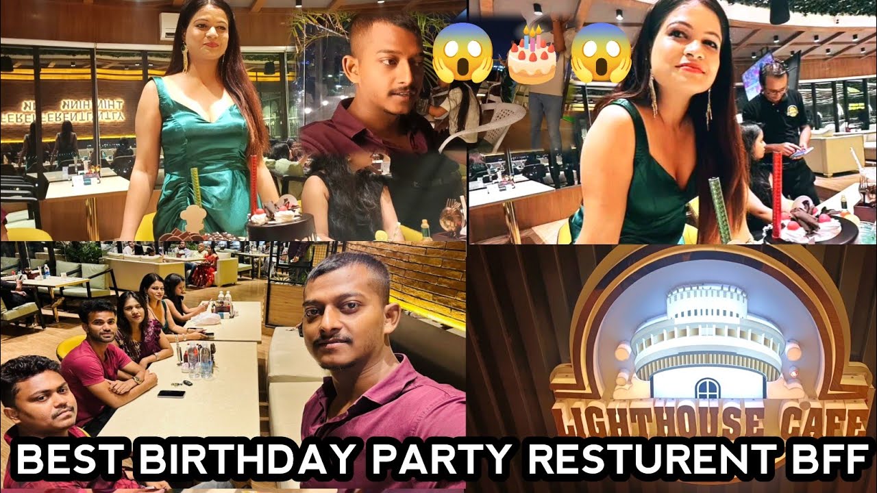 Best birthday party resturent bff 🥰 || Patna Biscomaun Bhawan Light House Cafe Vlogs 🩷