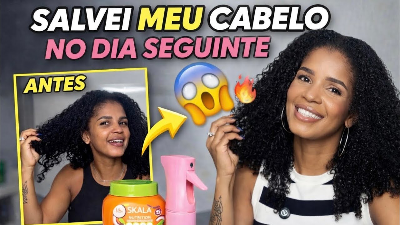 COMO ARRUMAR CABELO CACHEADO NO DIA SEGUINTE | DAY AFTER FÁCIL E RÁPIDO.