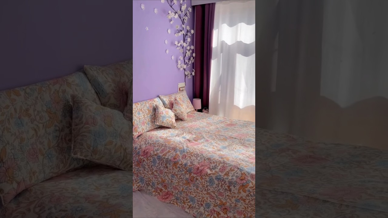 Flipkart Pinteresty Bedsheet🌸 #flipkartfinds #flipkart #bedsheets #aesthetic #roomdecor #review #fyp