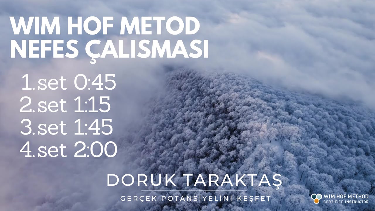 Wim Hof Metod Nefes &Ccedil;alışması - T&uuml;rk&ccedil;e Y&ouml;nlendirmeli - 4 Set