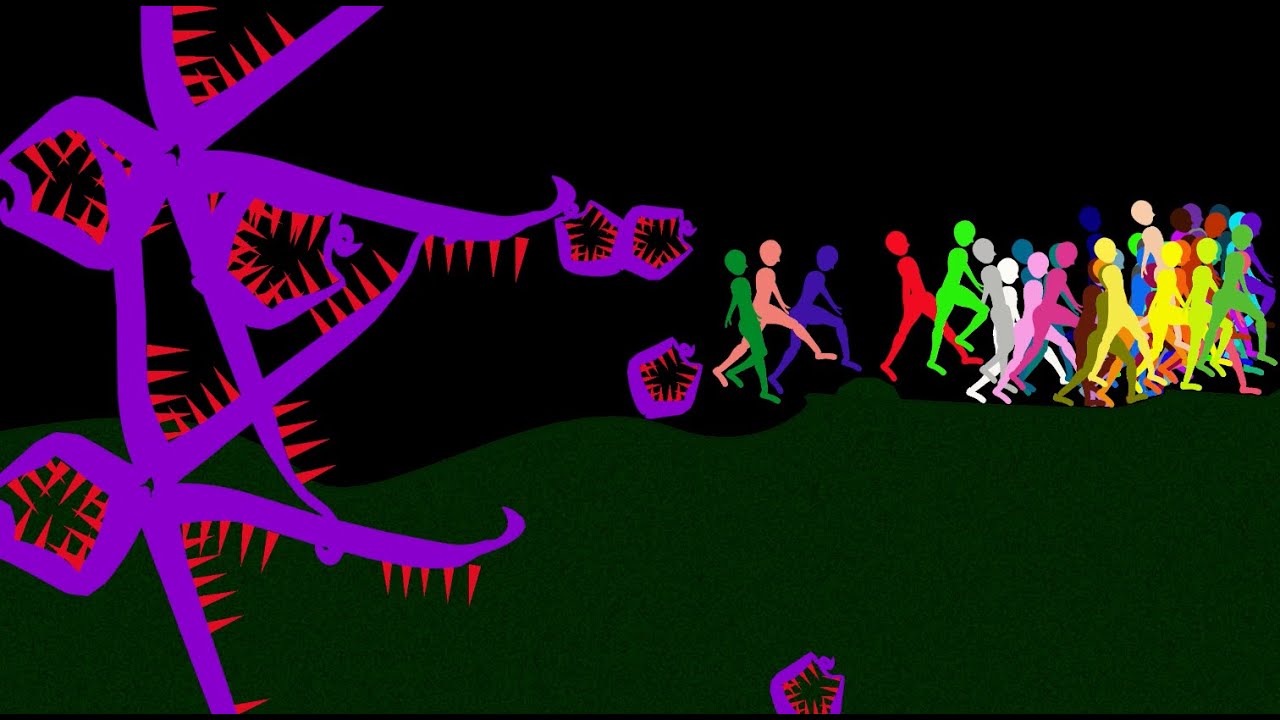 Escape from the Plants #2 - Survival Stickman Race