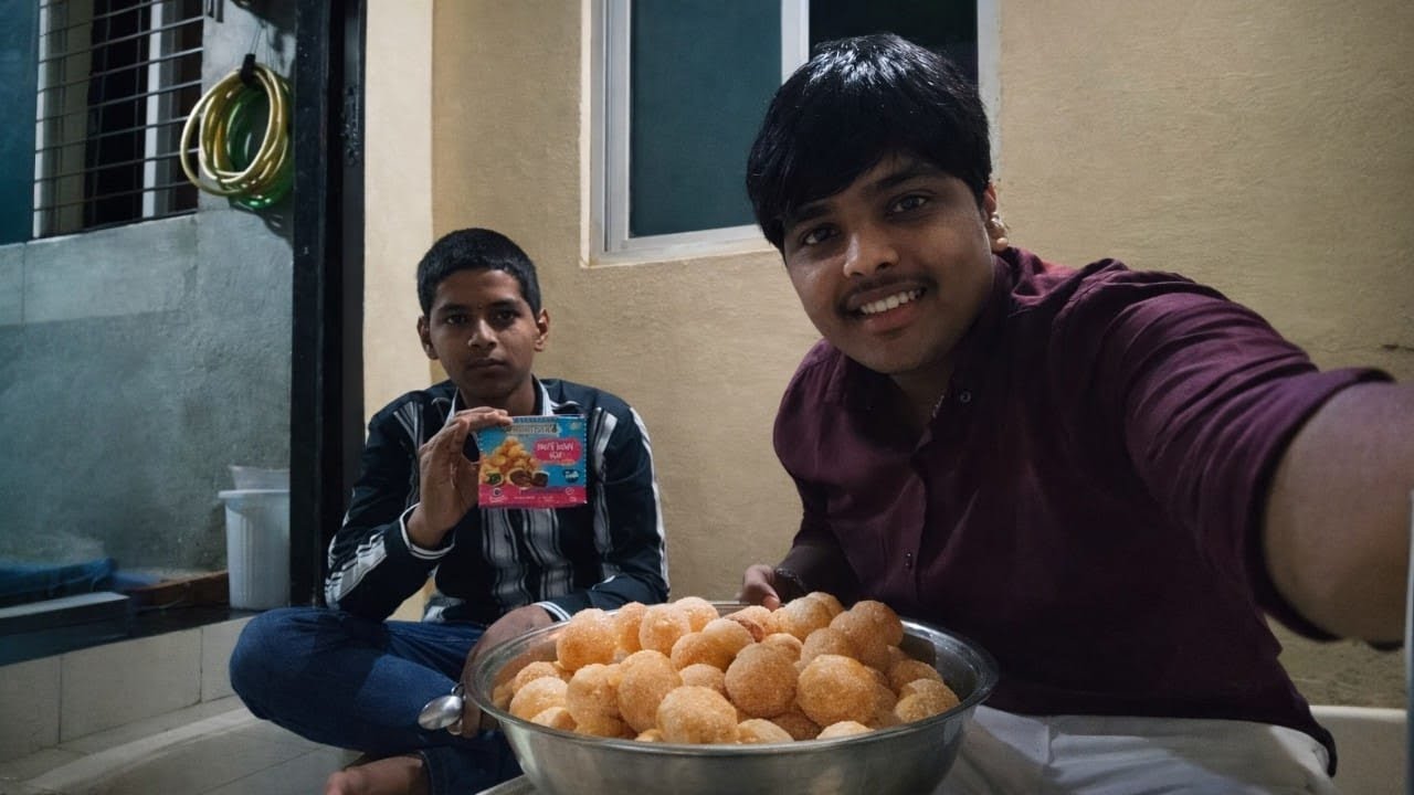 Panipuri chalenge with brother ! And i lost 😭