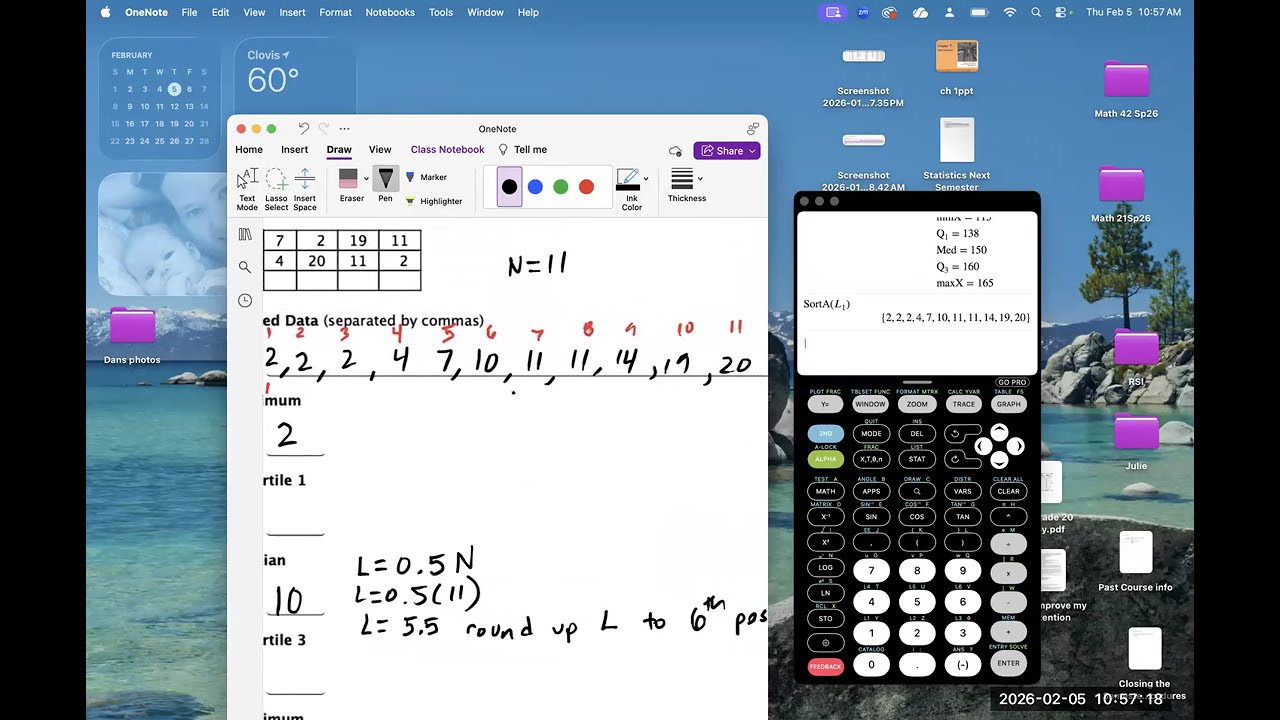Finding Quartiles using the Locator Formula