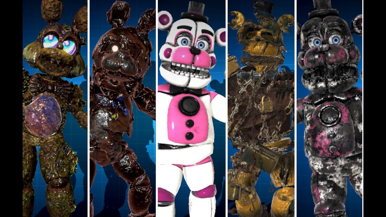 FNAF AR: All Animatronic Workshop Animations 1-100% (2021)