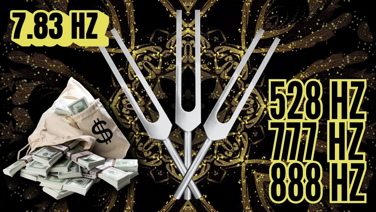 VIBRATE WITH MONEY! 528 Hz + 777 Hz + 888 Hz Tuning Forks for Abundance (7.83 Hz Binaurals)