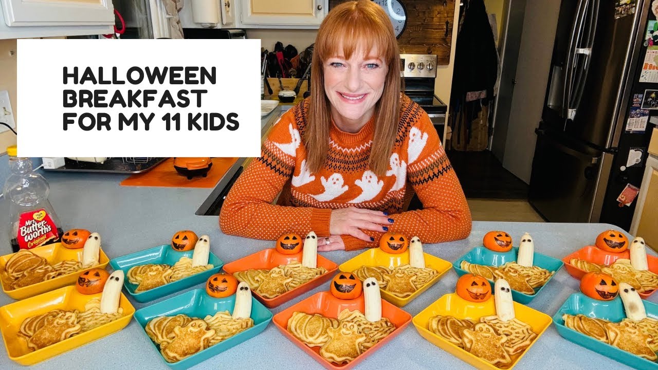 HALLOWEEN BREAKFAST FOR MY 11 KIDS🎃👻🕸️