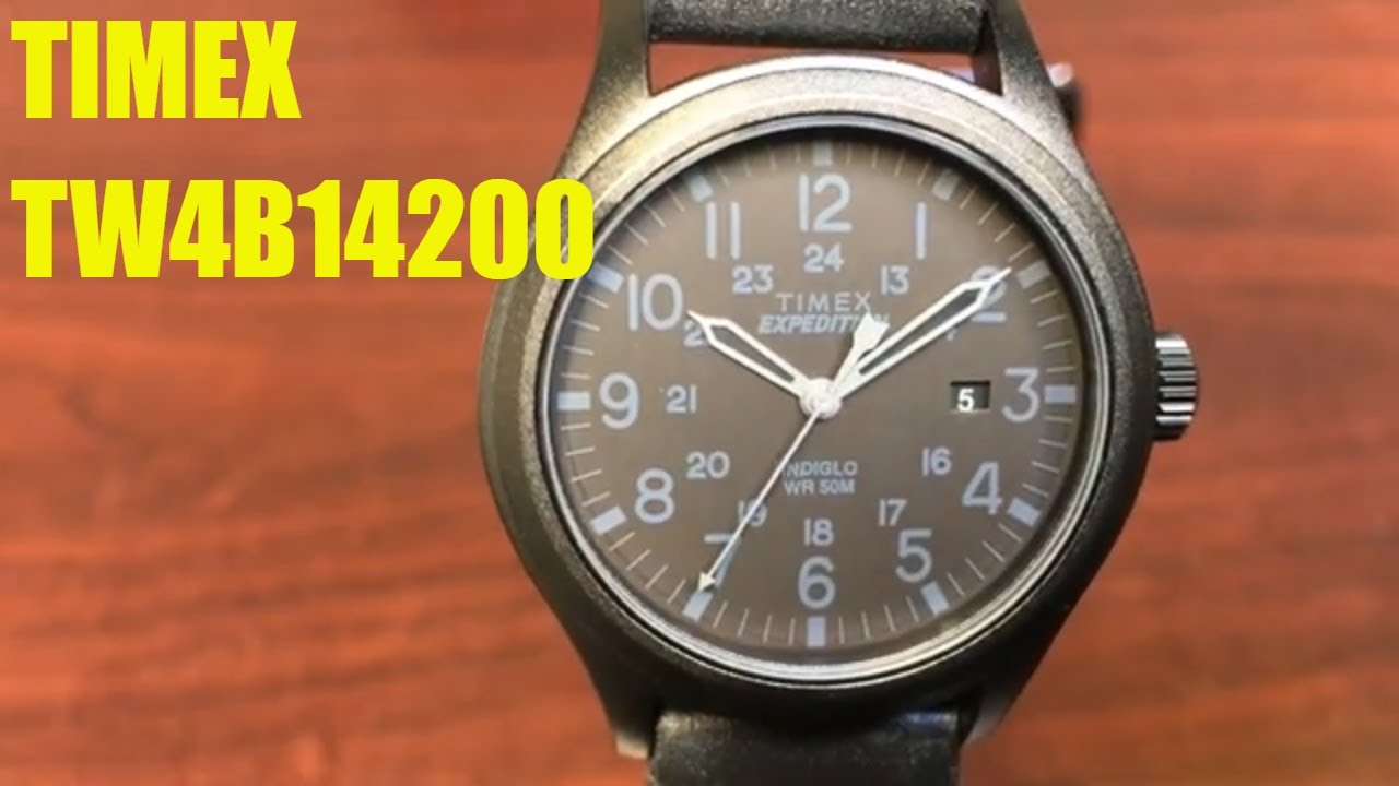 Timex Expedition Scout 20mm Leather Band Watch TW4B14200