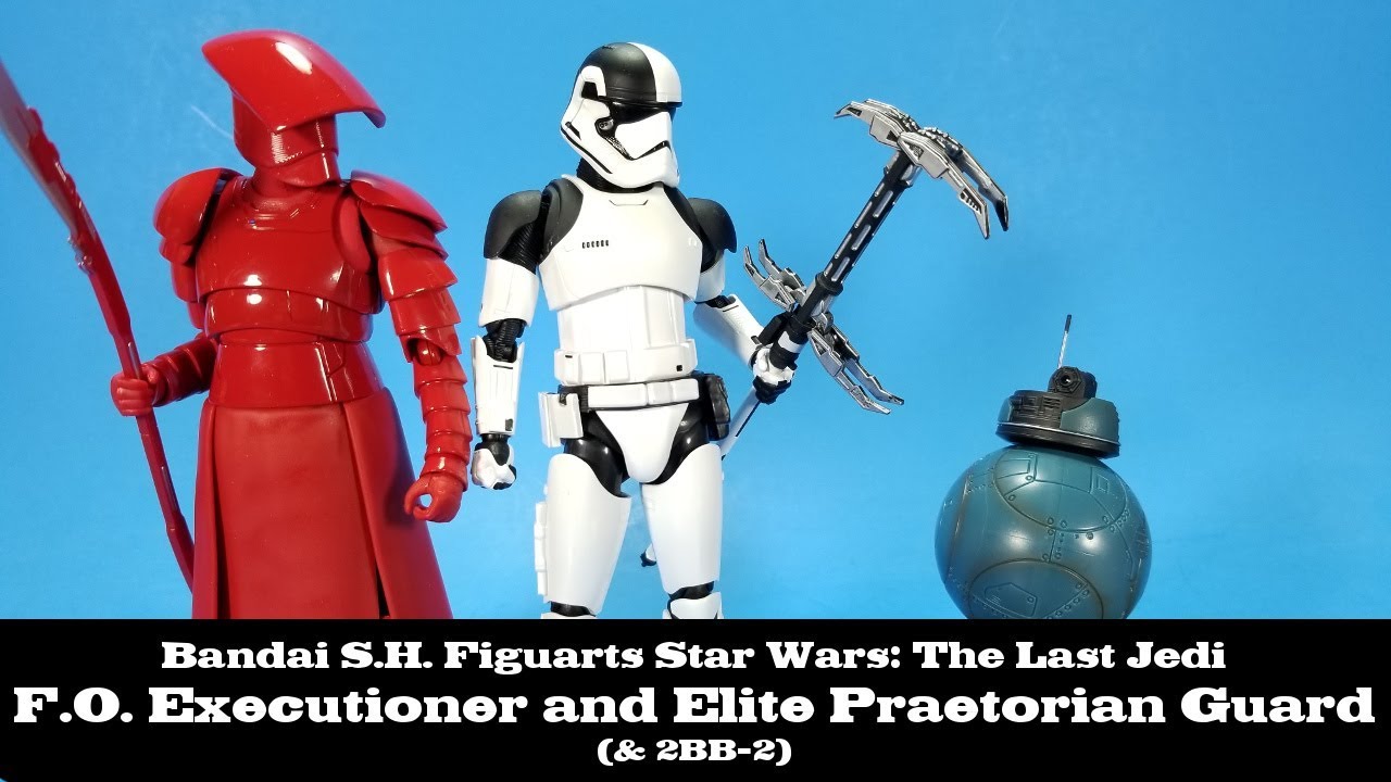 S.H. Figuarts Elite Praetorian Guard, First Order Executioner, and 2BB-2 Star Wars The Last Jedi
