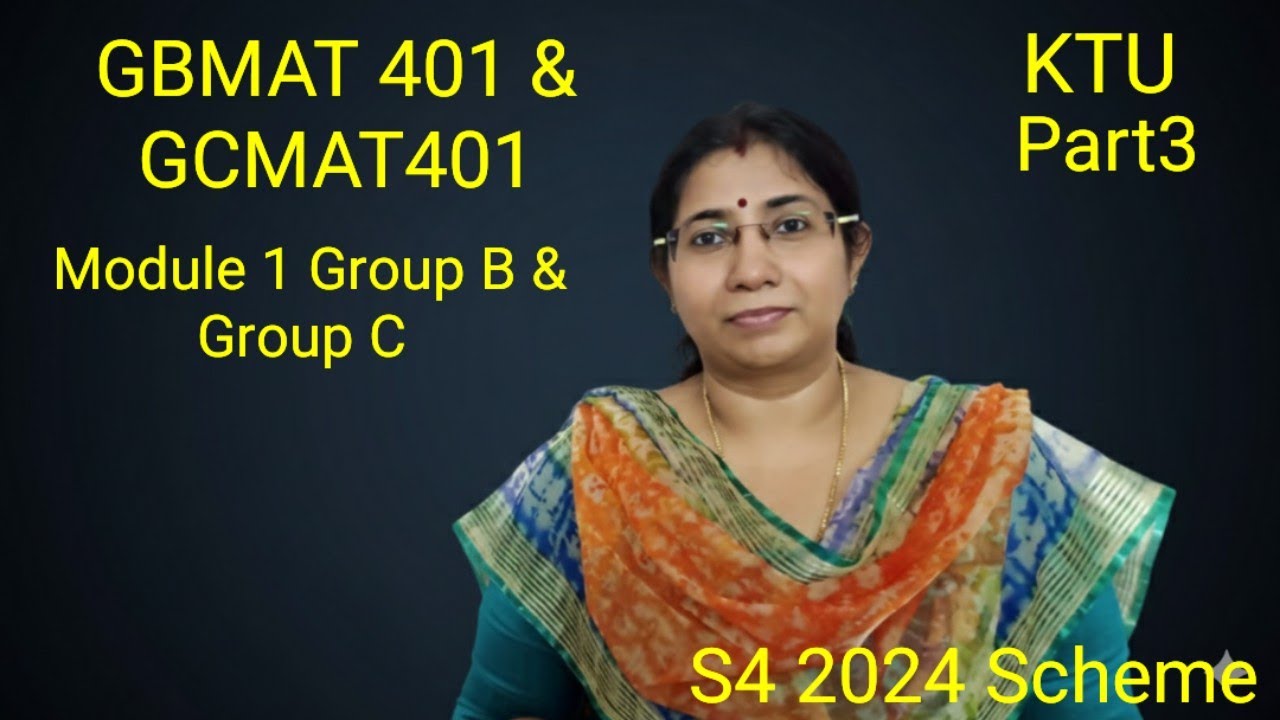 KTU S4 Maths 2024 Scheme | GBMAT401 & GCMAT401 | Group B & C| Module1 DISCRETE RANDOM VARIABLE PART3
