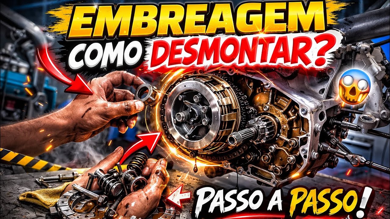 COMO DESMONTAR A EMBREAGEM, DA POP 110i , passo a passo .