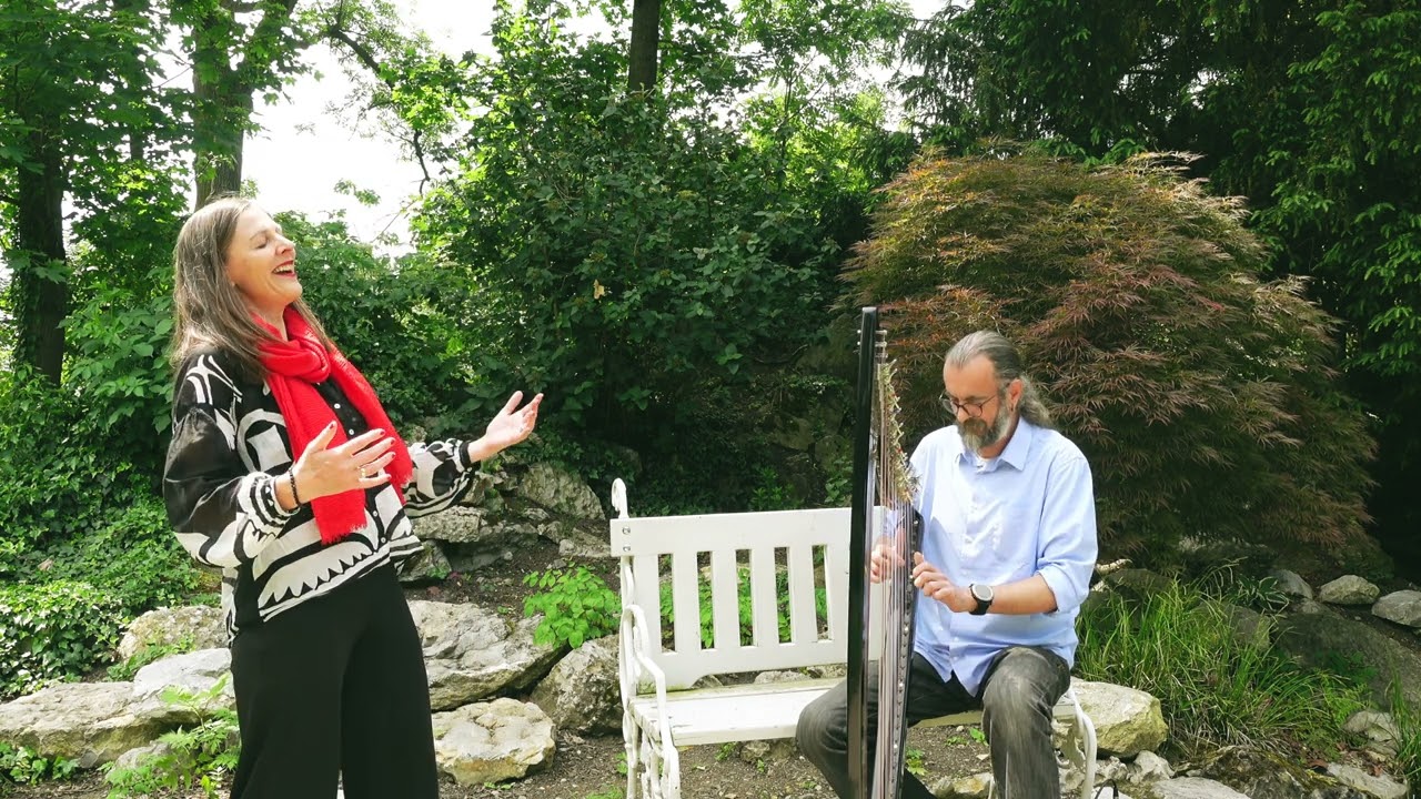 Zbohom ostávajte - Voice and Harp cover by Alena Leja and Šedovous - Musical postcard