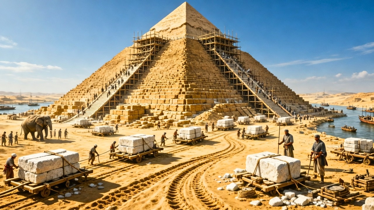 How Was the Great Pyramid Built: 2.3 Million Blocks Without Machines
