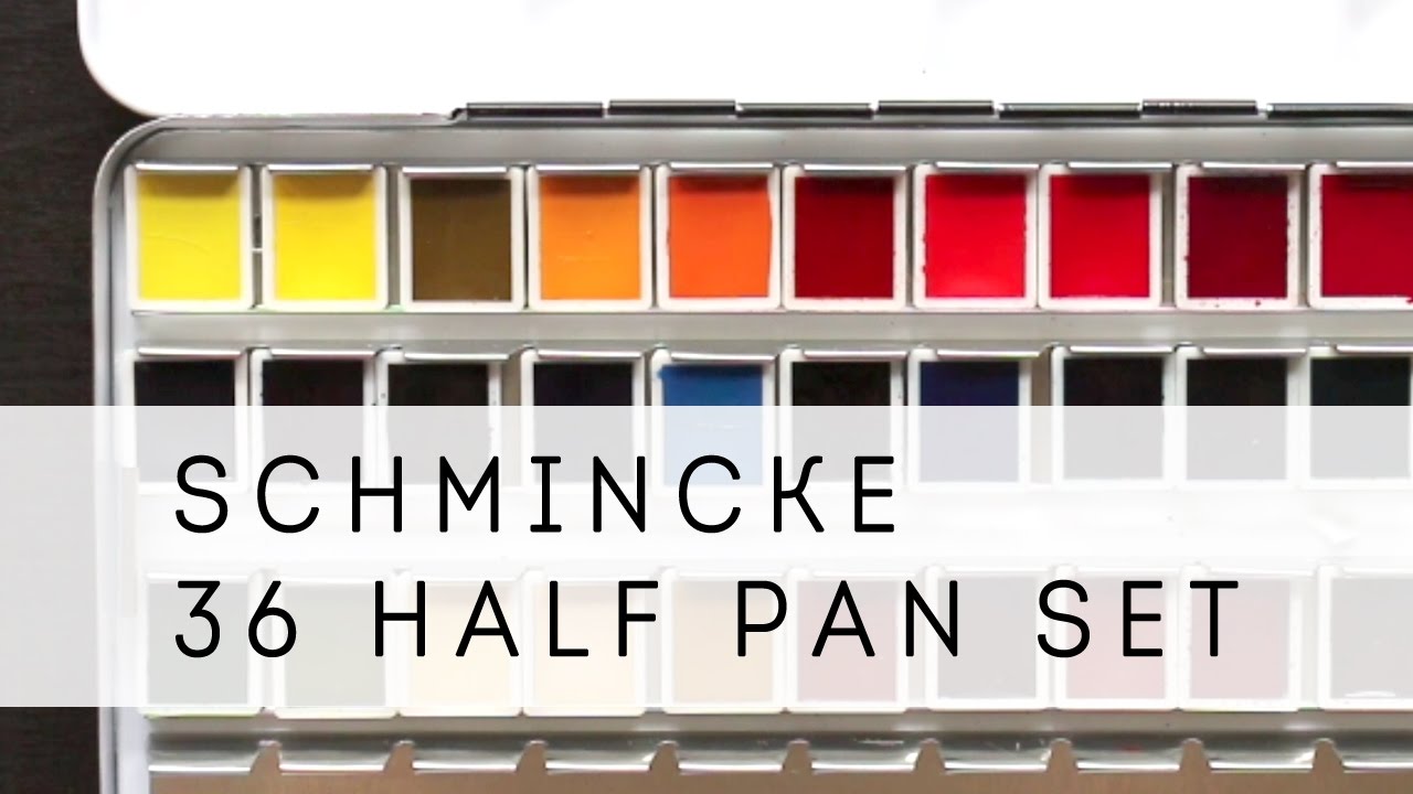 Schmincke Horadam Aquarell 36 Half Pan Set Unboxing and First Impressions