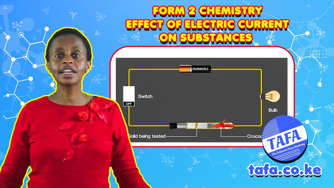 FORM 2 CHEMISTRY - EFFECTS OF ELECTRIC CURRENT ON SUBSTANCES - THE ACHIEVERS FOCUS ACADEMY (TAFA)