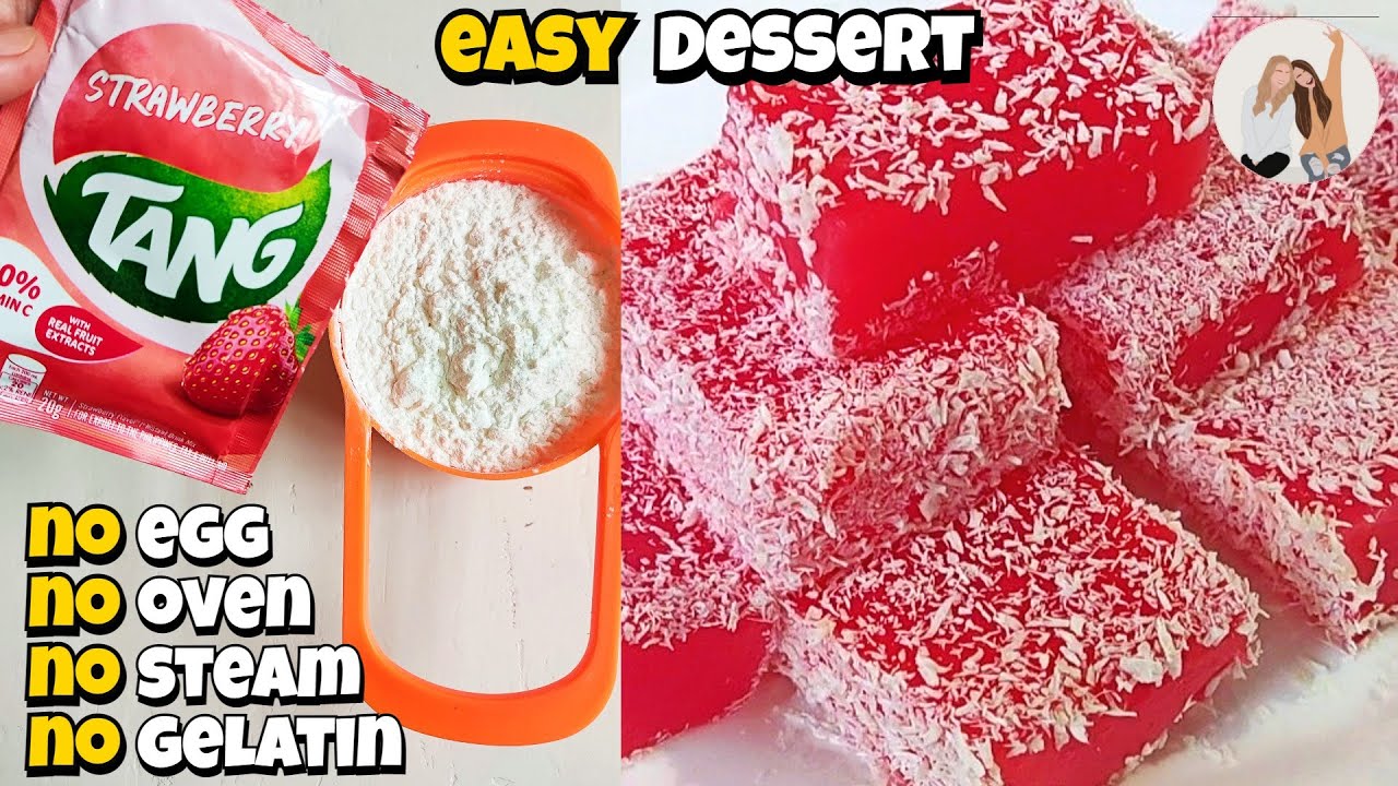 TANG STRAWBERRY JUICE at CORNSTARCH, may MASARAP ka ng DESSERT! EASY 3 INGREDIENT DESSERT/Len & Lyn