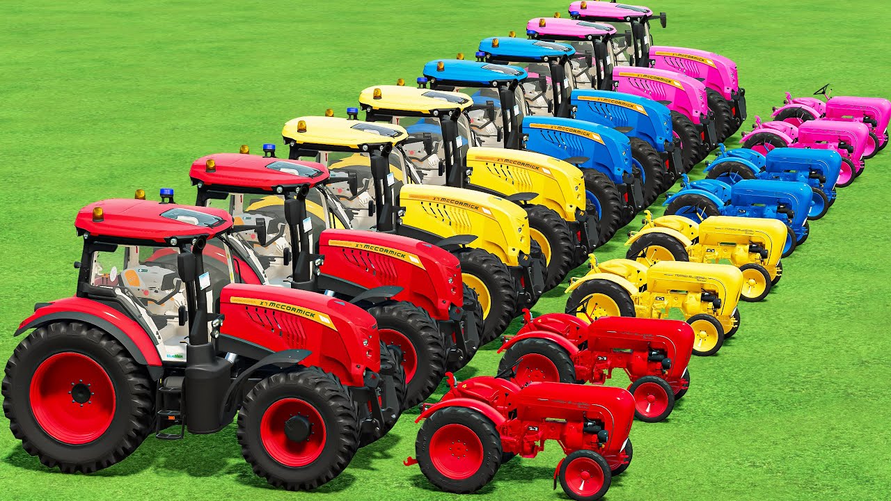 Work with Colors! MASSEY Ferguson & NEW Holland Loader TRANSPORT BATTLE WITH Wood Chips - FS22