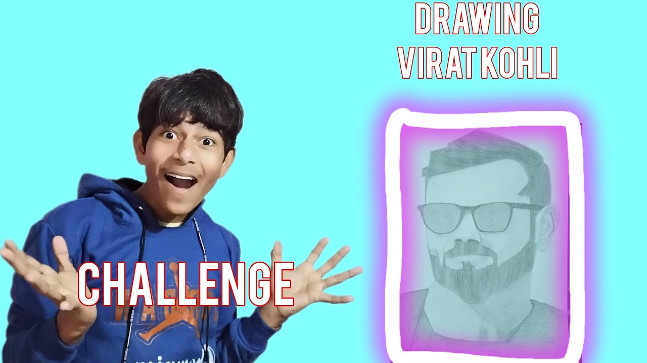 Drawing Virat Kohli ✍️ / challenge 