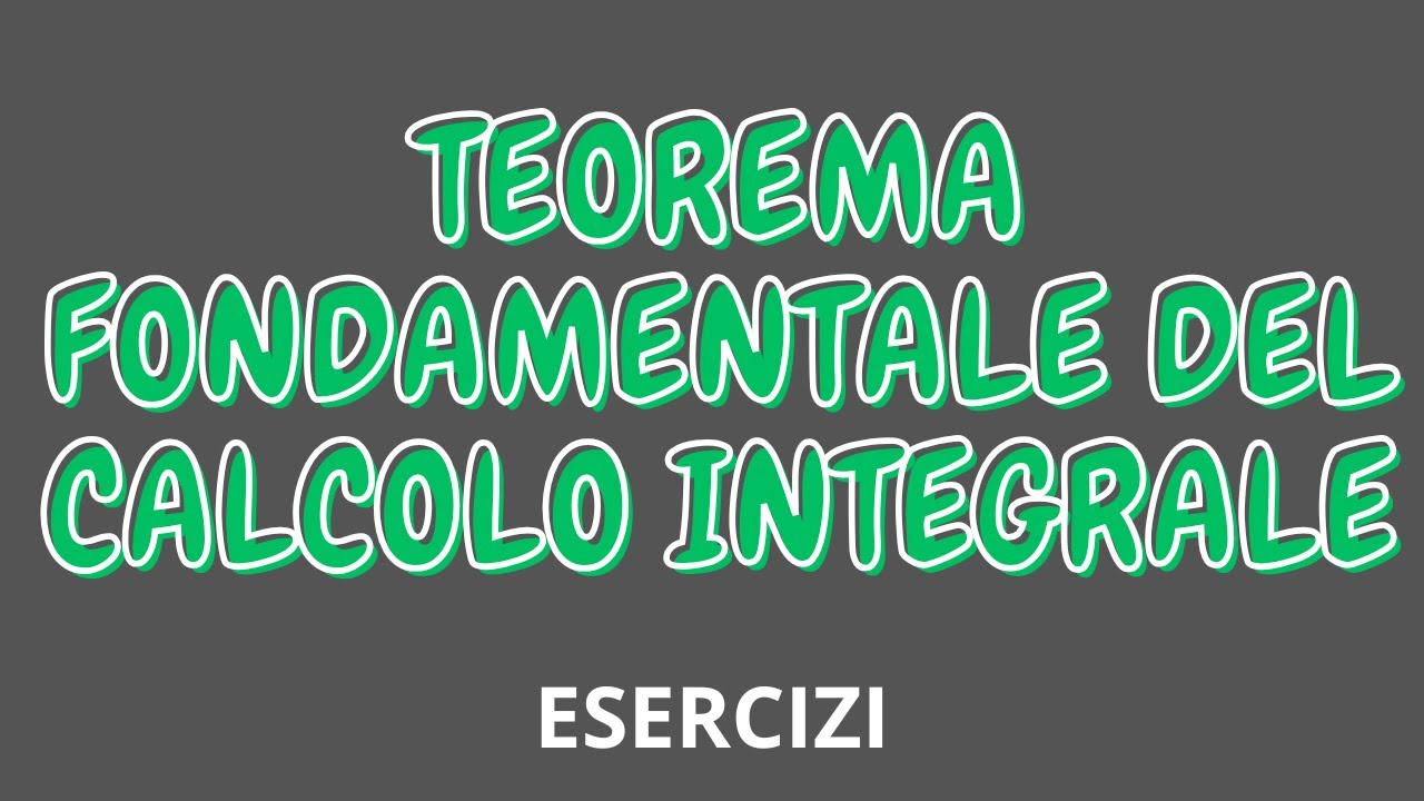 Derivate di funzioni integrali? Teorema di Torricelli-Barrow