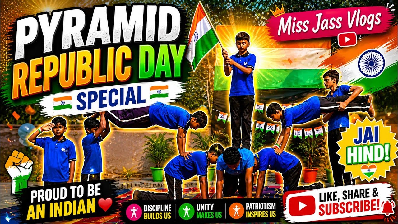 Pyramid|Republic Day|School Boys