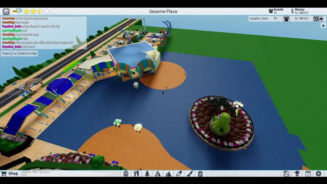Building Sesame Place in Theme Park Tycoon 2 on Roblox Live!