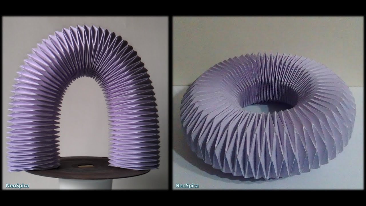 Accordion Toroid Octagon Base Paper Folding