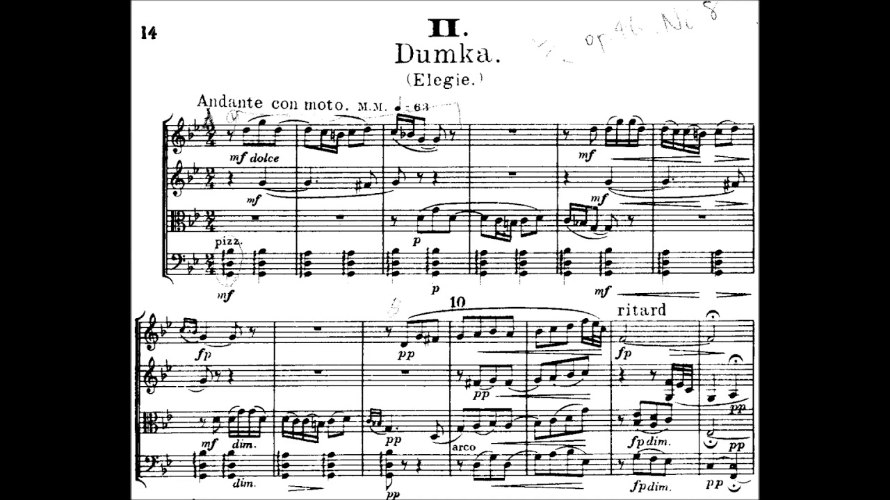 Dvořák – Smyčcový kvartet č. 10, op. 51