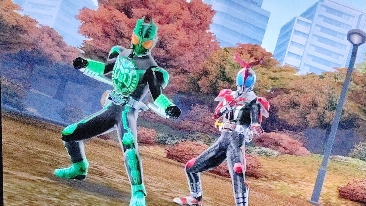 仮面ライダー超クライマックスヒーローズ　仮面ライダーオーズガタキリバコンボ＆仮面ライダーカブトハイパーフォーム