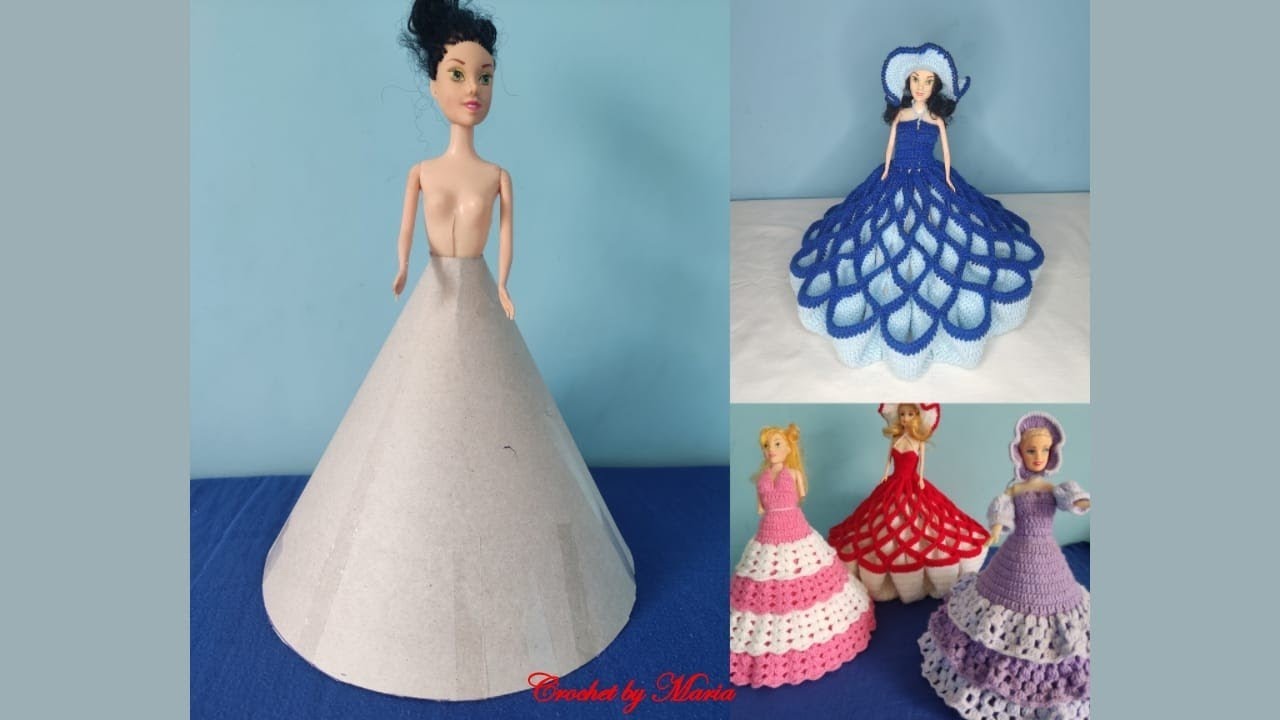 Base para vestido de muñeca, hecha de cartón 180°