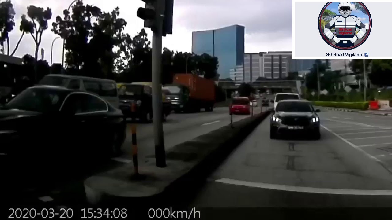 20mar2020  jurong town hall road  a rock from a overload tipper truck  resulting in an accident