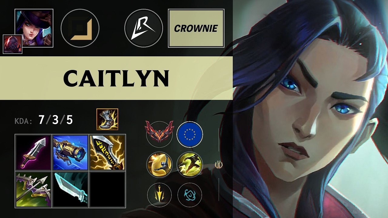 (LR Crownie) Caitlyn ADC против Ezreal &mdash; EUW Грандмастер, патч 12.26
