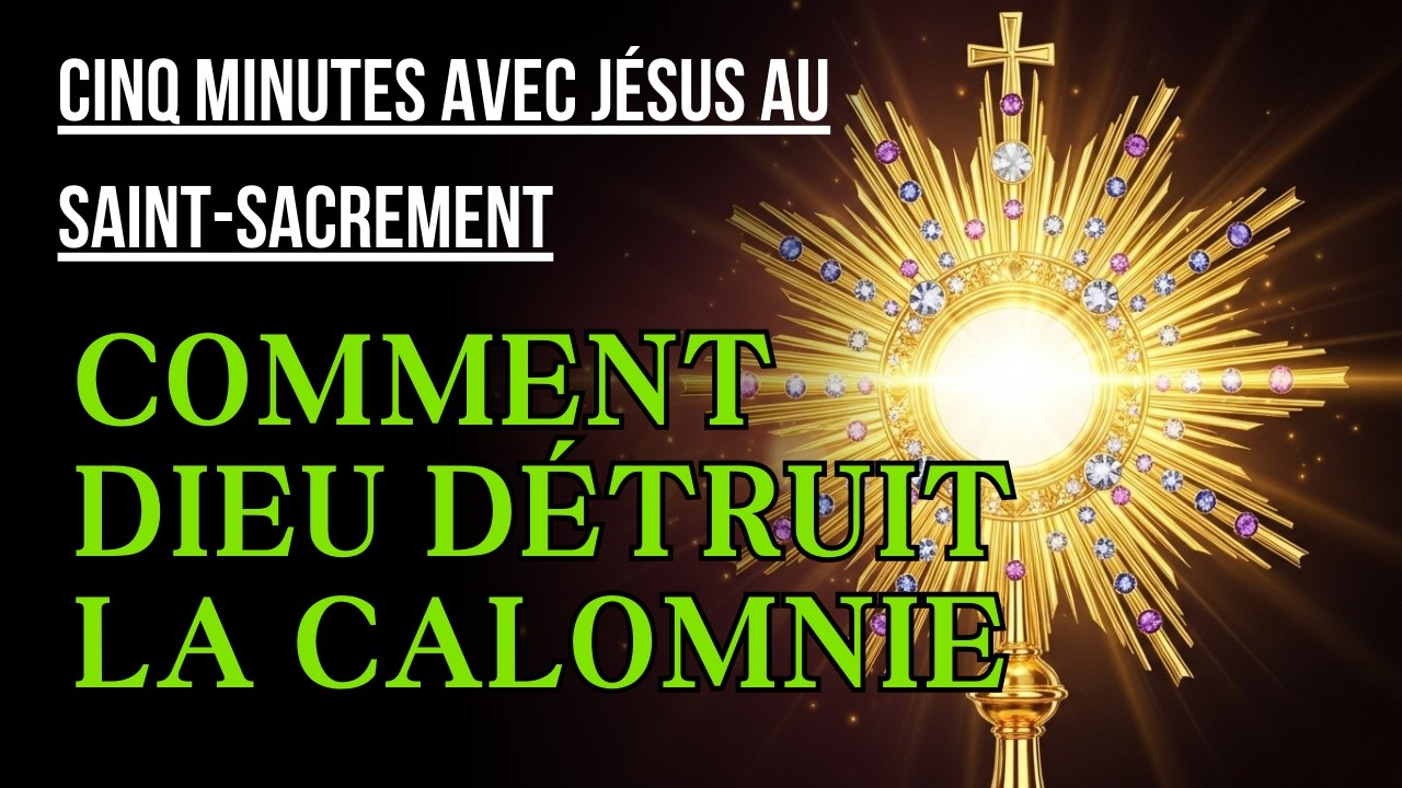 Cinq Minutes avec Jésus au Saint Sacrement  MERCREDI 4 MARS 2026  COMMENT DIEU DÉTRUIT LA CALOMNIE