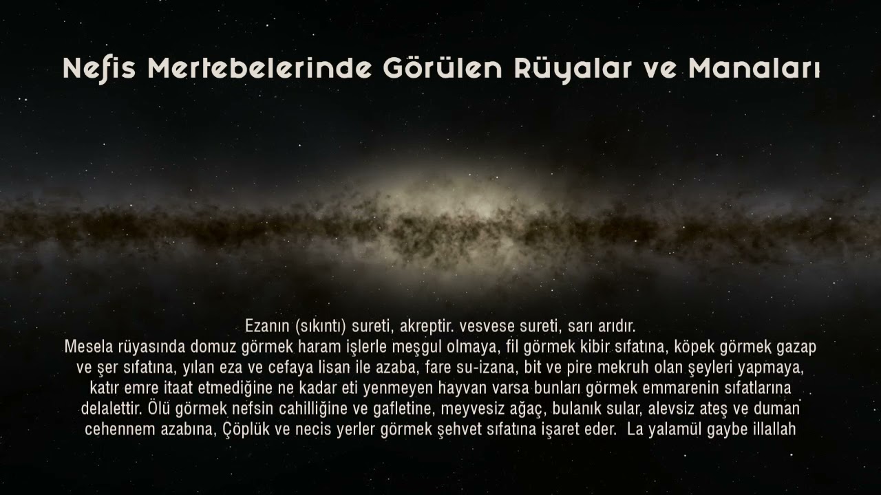 Nefis Mertebelerinde görülen Rüyalar ve Manaları