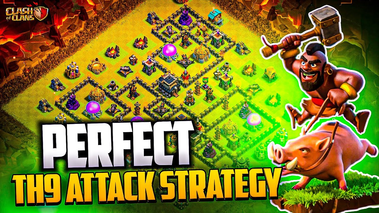This Army Best Army For TH9 only 2x pekka Attack Strategy ( clash of clans )