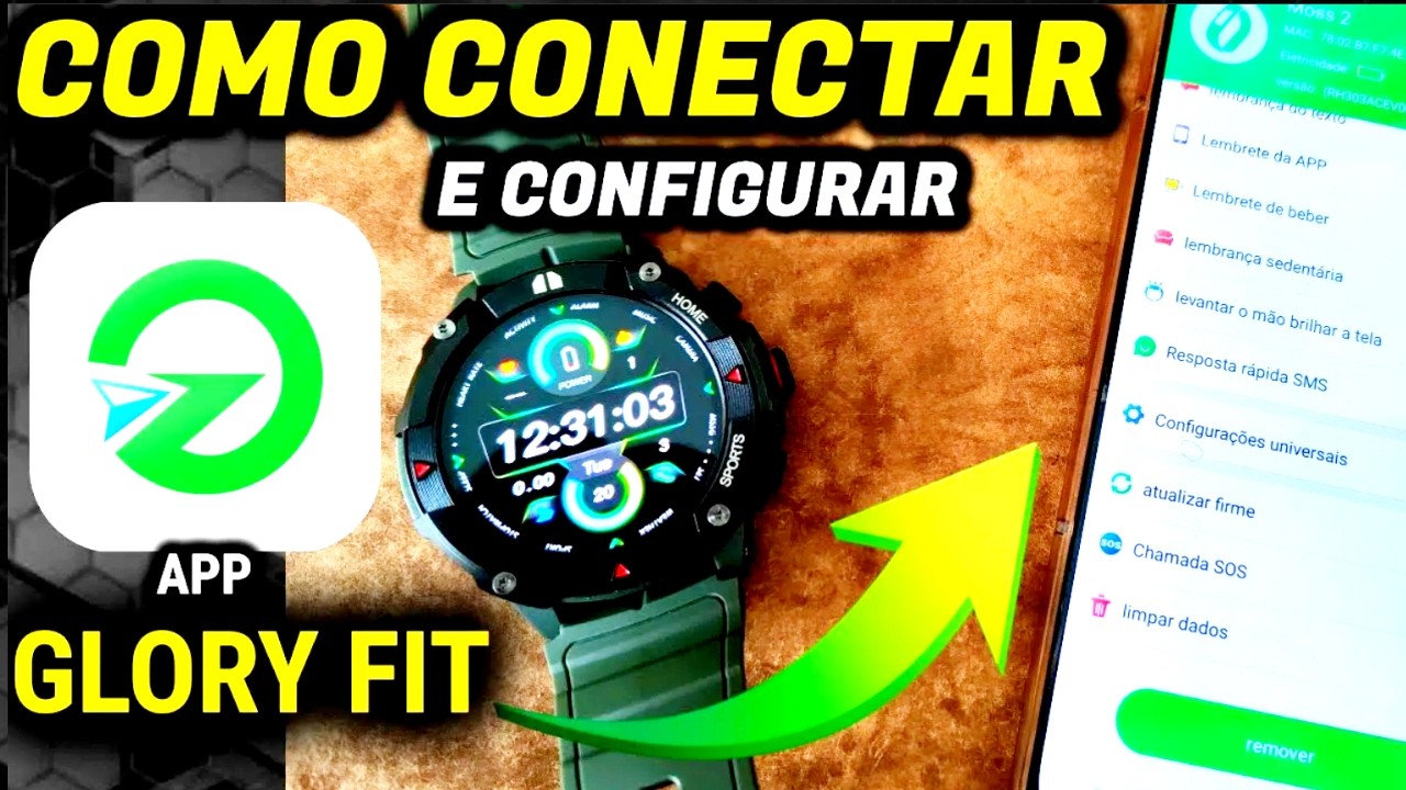 APRENDA CONECTAR SMARWATCH NO app GLORY FIT e  CONFIGURAR no seu  CELULAR!