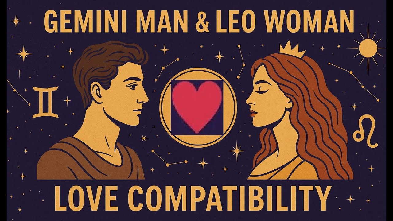 Gemini Man & Leo Woman Love Compatibility – Passion, Fire, and Unstoppable Chemistry