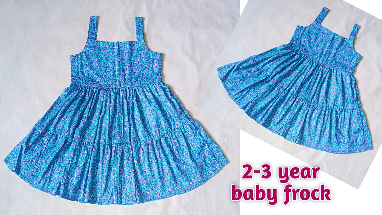 বাচ্চাদের জামার ডিজাইন  কাটিং ও সেলাই / 2-3 year baby frock cutting & stitching