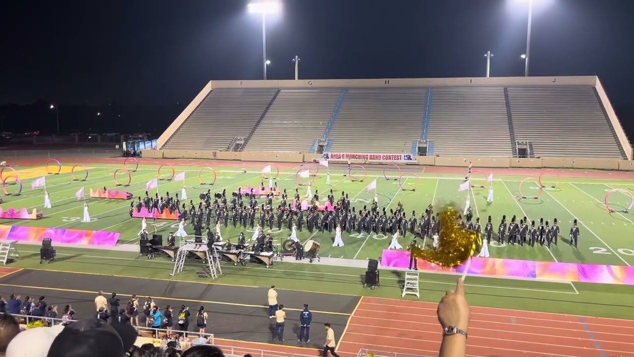 Edinburg North HS Marching Band performing for Finals at Area in McAllen on 10/25/25