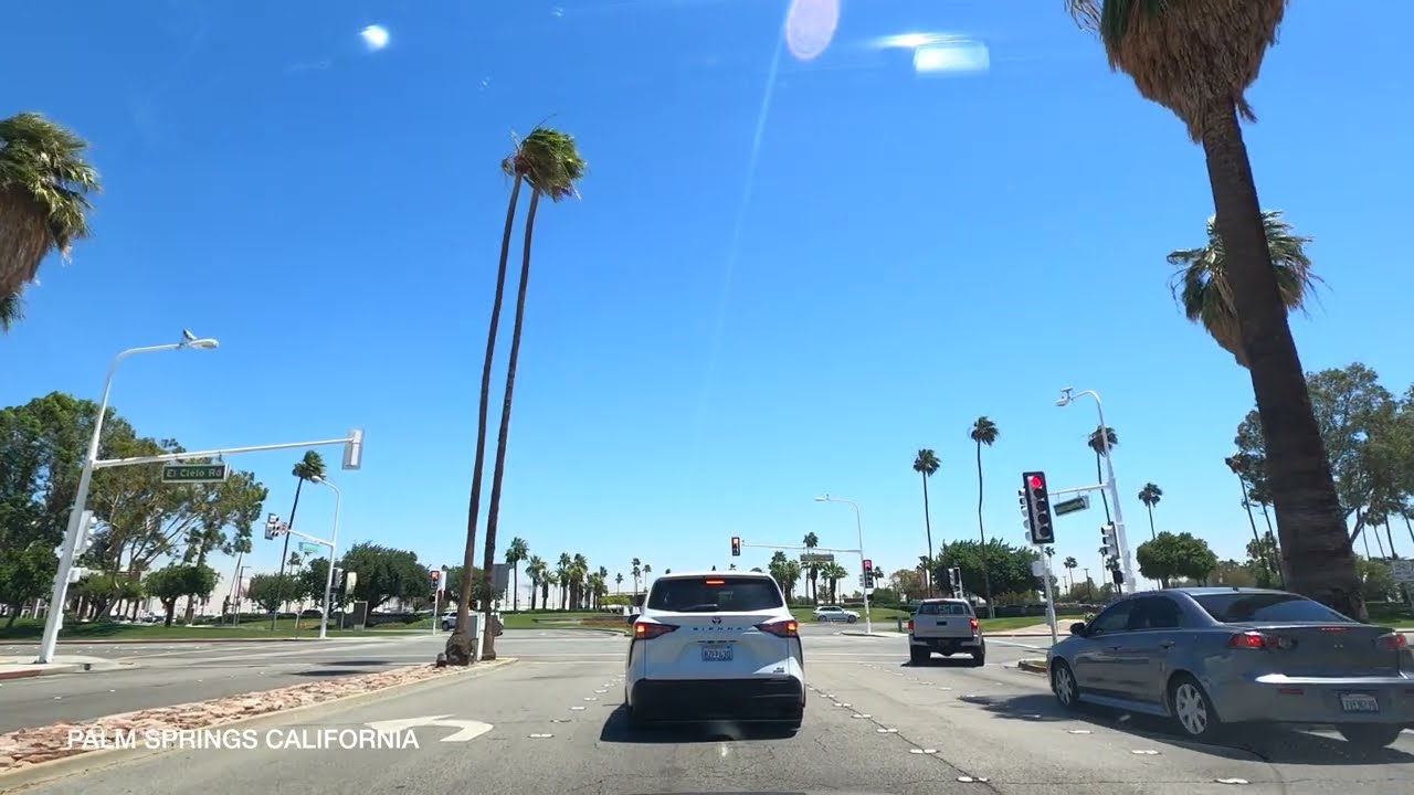 (4K) DRIVING TO AND THRU PALM SPRINGS INTERNATIONAL AIRPORT / DRIVE TOUR 4K