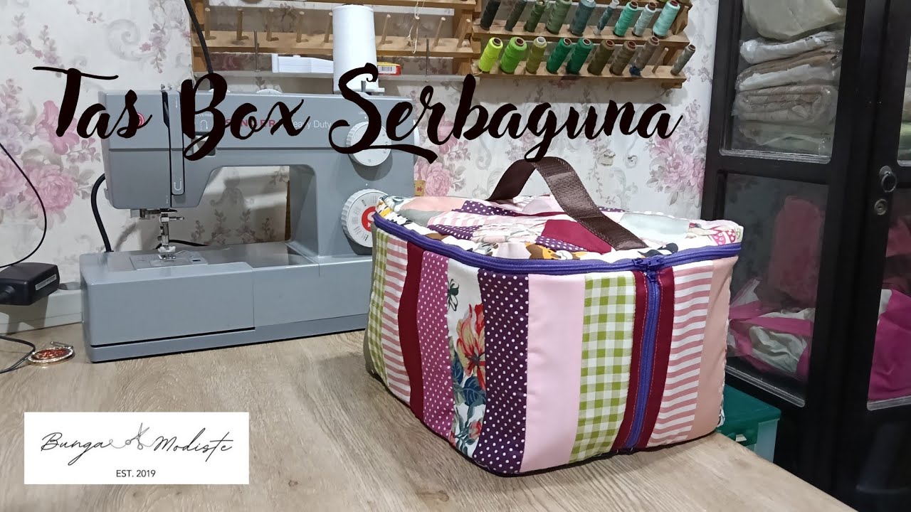 Cara Menjahit Tas Box Serbaguna | Tutorial Menjahit Tas Box Serbaguna | DIY Menjahit Tas Serbaguna 