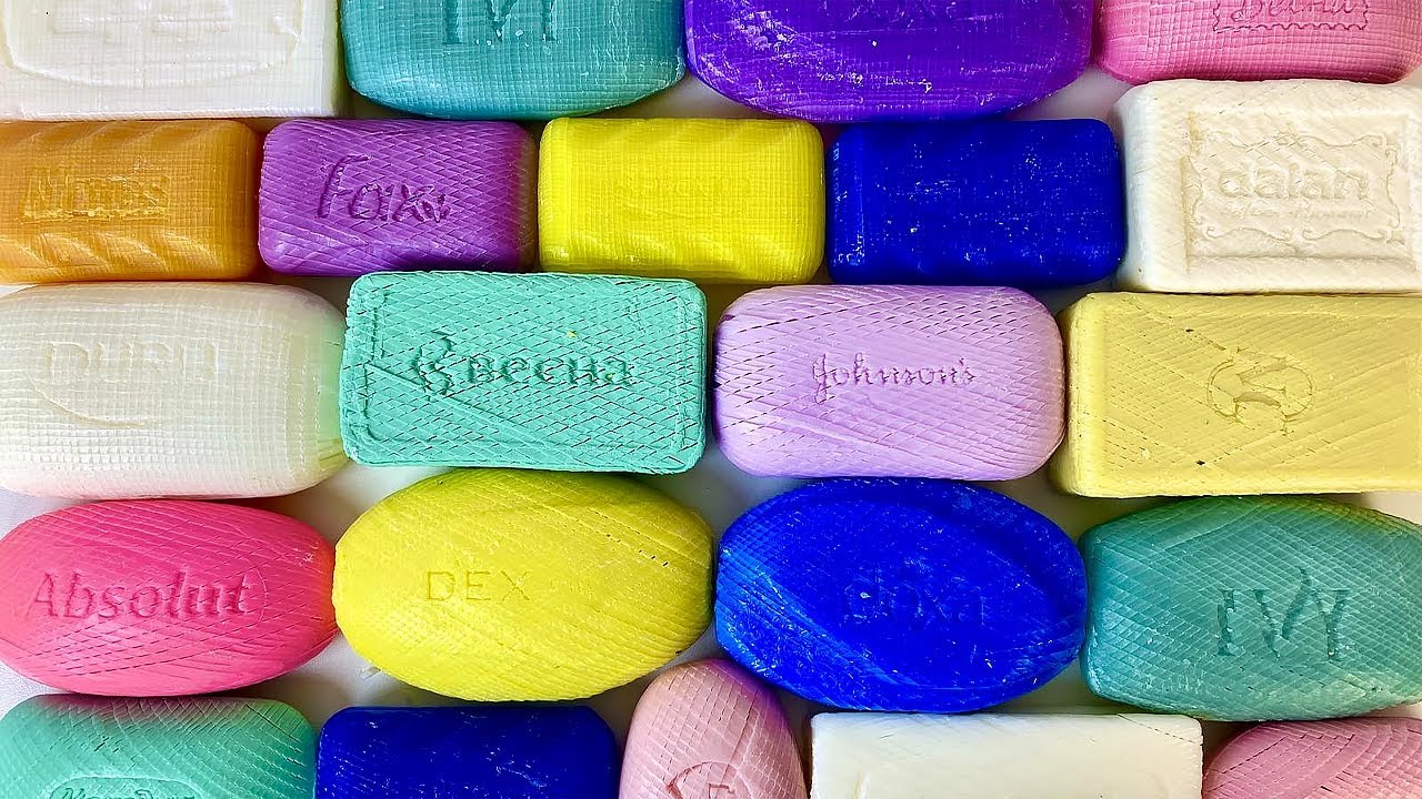 Cutting diamonds soap. Soap cubes. 